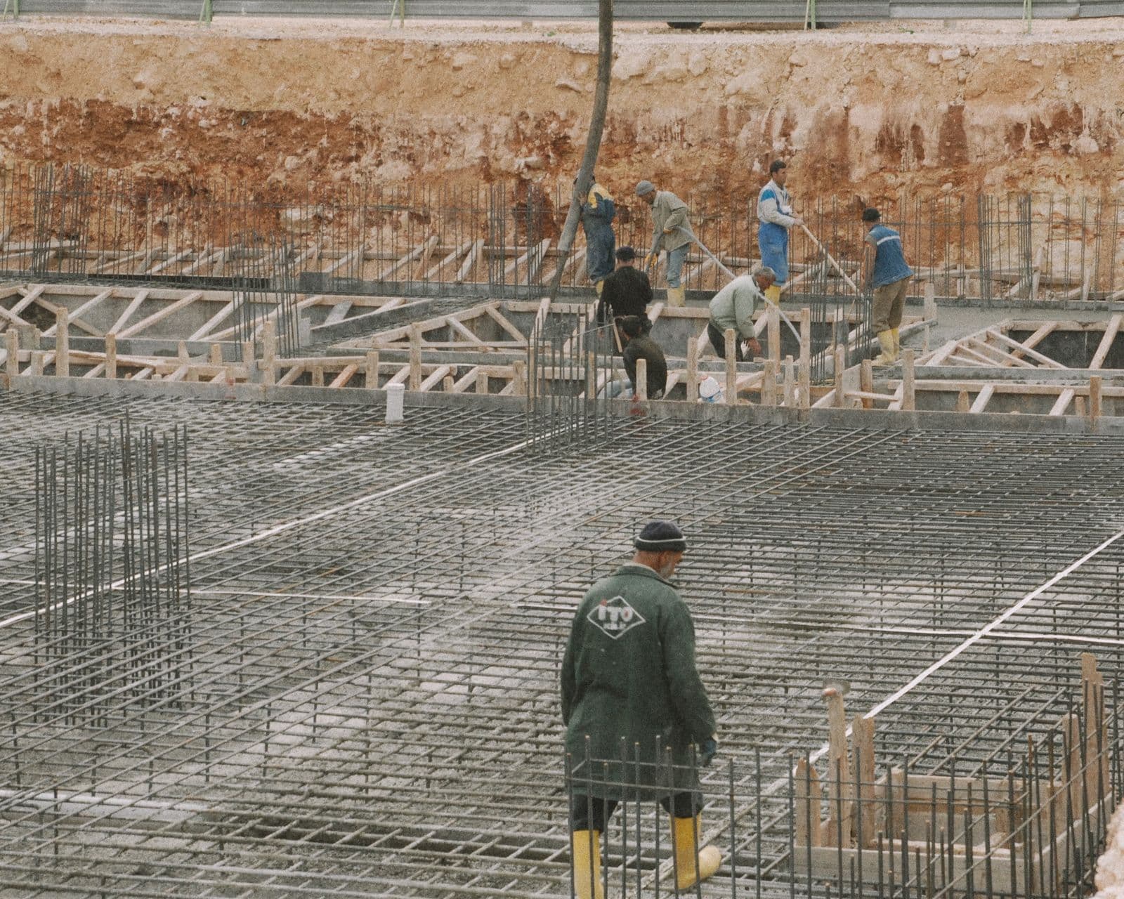 Concrete foundation work at a home