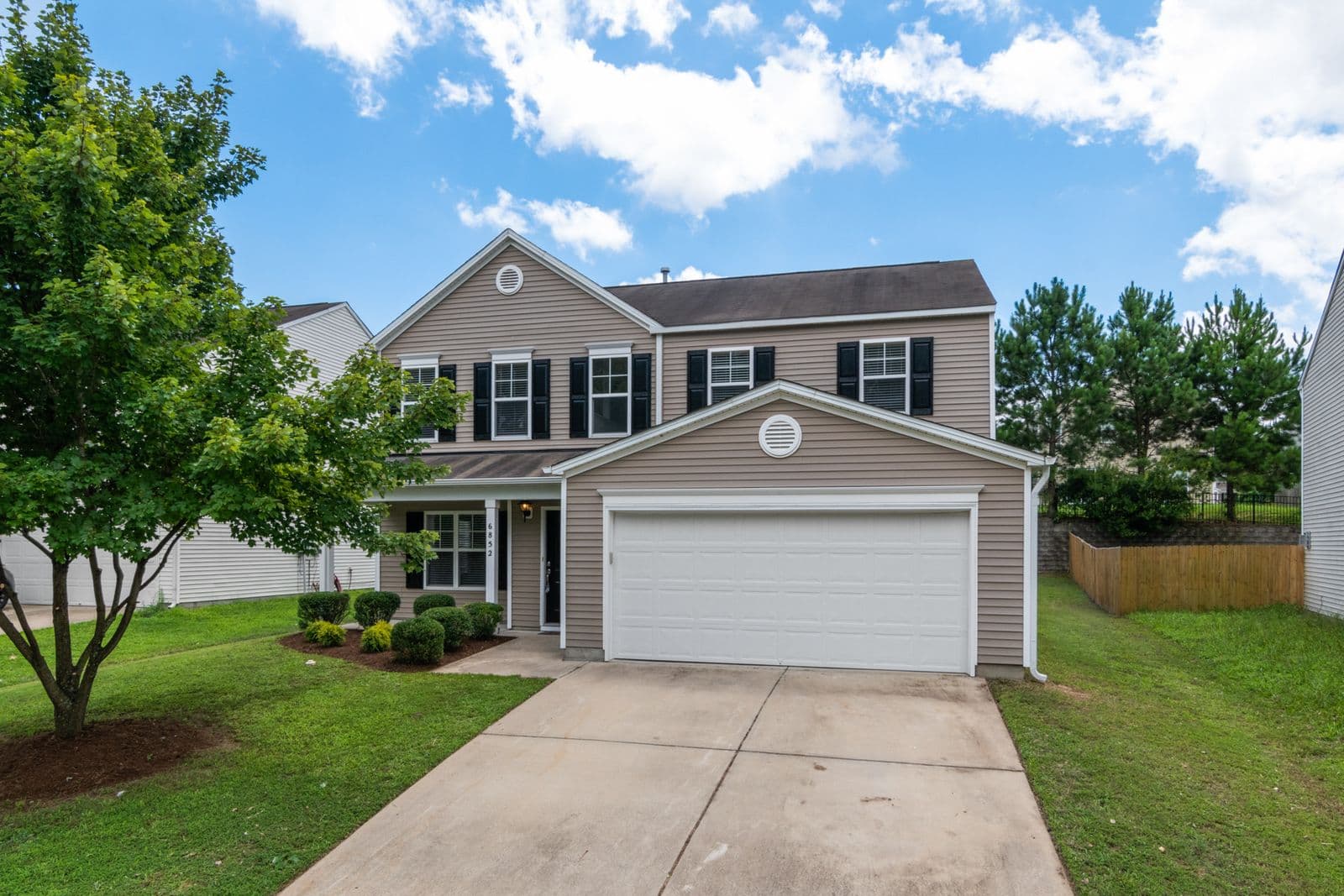 Home exterior with fresh siding